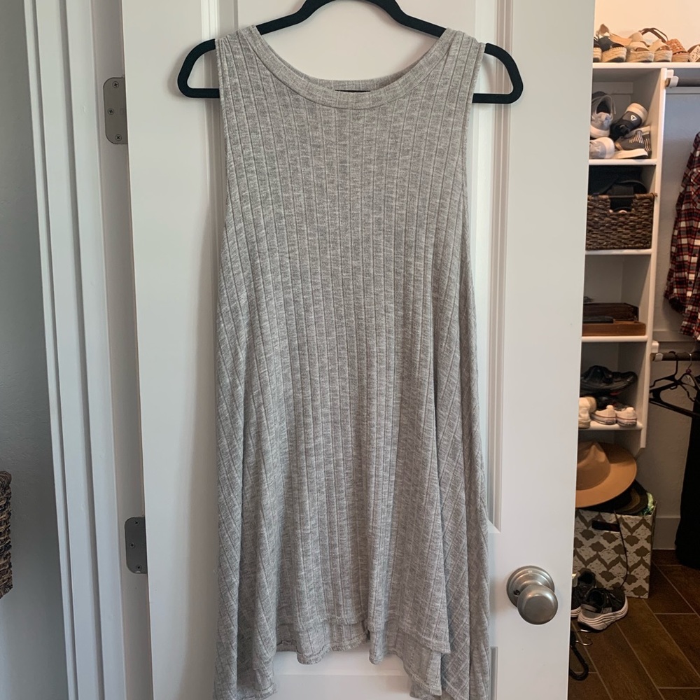 Flowy grey tee dress
